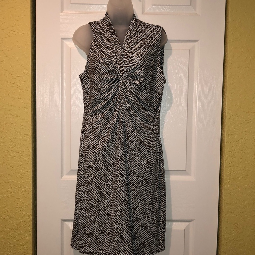 White House Black Market knot neck Ruched Sheath
